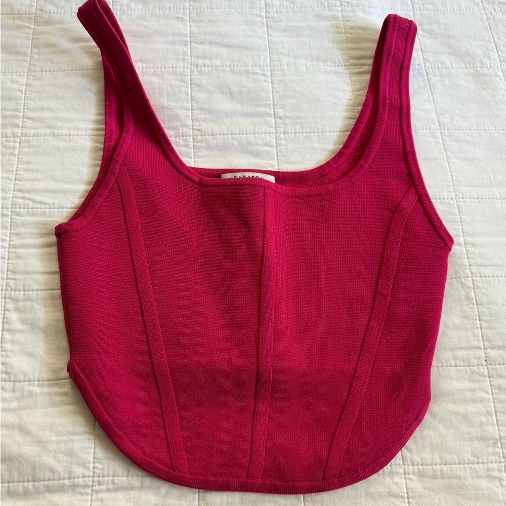 Babaton Pink Knit Crop